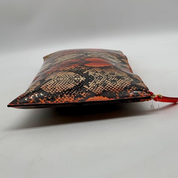 Marc by Marc Jacobs Annabella Red Snake Skin Print PVC Clutch - Picture 3 of 11